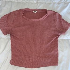 Garage cropped t shirt blush pink size small